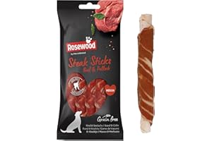 Rosewood Pets Unlimited Steak Sticks, Medium, Grain Free, High Protein Dog Treats - 4pc, 90g