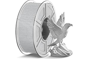 TECBEARS PLA Marble Filament 1.75 mm, High Speed PLA Marble 3D Printer Filament PLA Surface for 0-600 mm/s High Speed Printing, 1 kg Spool Rock PLA 3D Printing Filament, Marble White