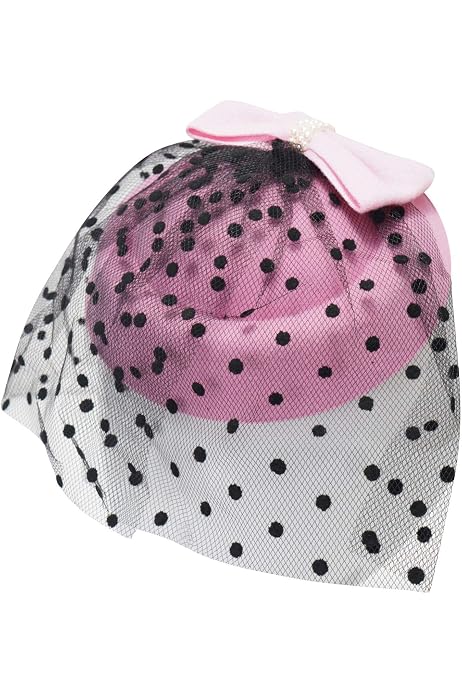 Fascinateur Chapeau Femme Vintage - Fleurs, Voile Et Clip - Thé/Mariage/Cocktail