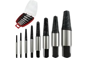 GYHMTOO Juego de extractores de tornillos, herramientas de desenroscar tornillos, juego de destornilladores izquierdos, extractor de tornillos, Para Tornillos Rotos o Dañados