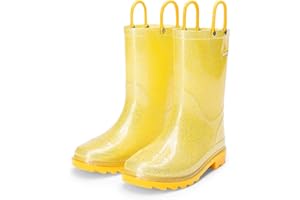 DREAM PAIRS Kids Rain Boots Wellies for Kids Boys Girls Wellington Lightweight Boots with Easy on Handle Waterproof Playing Rain Boot Unisex-Child