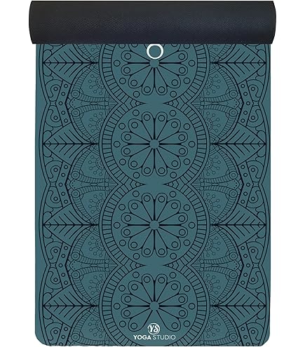 Yoga Studio The Grip Alignment Travel Yoga Mat - 61 Cm X 183 Cm Mat With Non -Slip Base, Moisture-Absorbent 2 Mm Thick Latex Free Yoga Mat Roll (Purple