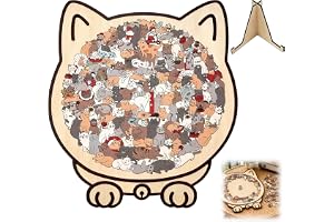 Träpussel för katt, kattpussel med 135 delar, färgade träpussel med kattformad ram, kattpussel kattformat träpussel för presenter kattälskare, heminredning