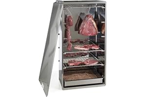 Reber 10030 N Smoker mittel, für Fleisch, Fisch, Käse, Gemüse, aus Edelstahl, grau