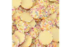 BERRYMANS Jazzies - Snowies - White Chocolate Jazzles - 1 Kilo Bulk Bag - 1KG - Assorted Sweet Pick and Mix for Parties, Gifts, and Sharing.