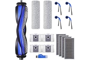 SPOFAN T80 Accessoires de Rechange Compatibles avec ECOVACS DEEBOT T80 OMNI Robot Aspirateur, 1 Brosse Principale, 4 Filtres, 4 Brosses Latérales, 2 Rouleaux Nrosse, 4 Sacs à Poussière