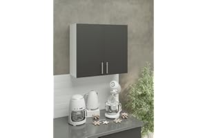 JD Greta Kitchen Wall Cabinet – 800mm – Wall Mounted Upper Kitchen Unit Dark Grey