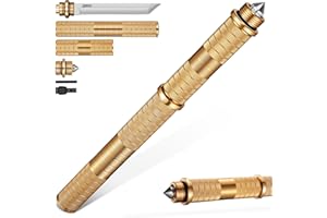 Japaknives 5 in 1 Survival Messer Outdoor Feststehende Klinge Tanto Multifunktionsstock mit Pfeife Glasbrecher D2 Stahl Jagdmesser Abnehmbares Bushcraft Messer für Männer Goldenes