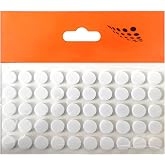 Badem10 Eva Bazlı Darbe Ses Kapı Stoperi Ke&ccedil;e Yapışkanlı 10 Mm (50'Li Paket) Dolap Kapak &Ccedil;ekmece Daire Beyaz