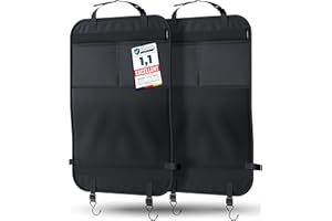 LIONSTRONG® Organisateur de siège arrière pour enfant étanche - Protection de dossier de voiture pour enfants - Organiseur de siège auto - Dossier de voiture basique