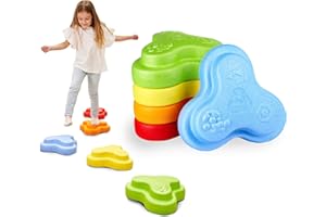 BIG Heppy Rocks – Balanciersteine & Spielsteine-Set, 5 Stück – fördert Motorik, Gleichgewicht & Sensorik – Indoor & Outdoor Spielzeug, für Kinder ab 1 Jahr