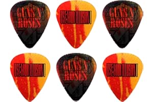 Perri's Leathers Ltd.- Motion Guitar Picks - Polyester – Guns N' Roses - Official Licensed Product - Assorted Designs - Medium 0.70mm - 6 Pack - for Acoustic/Bass/Electric Guitars (LPM-GNR2)