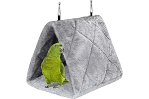 YSQEVN Nido de Pájaro de Invierno Hamaca de Loro de Felpa Suave y Cálida Tienda de Jaula Colgante para Canario Hámster Hurones Cobaya Mascota Aves