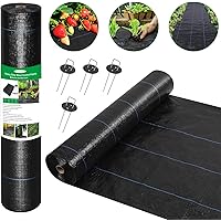 Wokkol Gartenvlies, 2M x 48M Rolle Unkrautvlies, Anti Unkrautvlies, Reißfestes Unkrautfolie Wasserdurchlässig, 100g/m²…