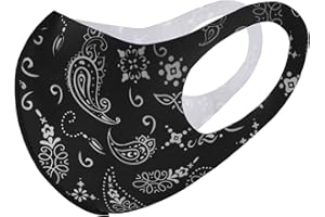 Komonee Face Mask Washable Reusable Paisley Dustproof Cloth Mouth Cover Covering For Men Women Outdoors Indoors Cycling Ski Protection