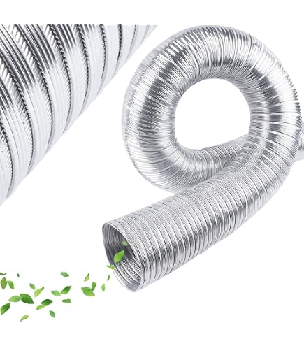 Tuyau Flexible Aluminium 2 Couches - Longueur 5m - Diamètre 50mm - Résistant Jusqu'à 250°C