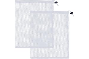 SUBTAVIK Sac à cordon en maille, grand sac à cordon en maille, organisateur de cordon, sacs de rangement, sacs en maille noire, sacs en filet en nylon pour piscine, plage