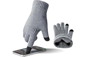 ineepor Guantes Invierno Hombre Mujer,Guantes Tactiles Alpaca,Guantes Termicos Lana Antideslizantes para Movil Smartphone,Conducir,Guantes Deporte Frio para Esquí,Ciclismo,Motocicleta,Correr