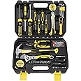 DOWELL Tool Set, Auto Repair Household Tool Kit with Socket, Wrench, Screwdriver, Bits Set and Plastic Toolbox Storage Case, HYT128 (128 Pieces)