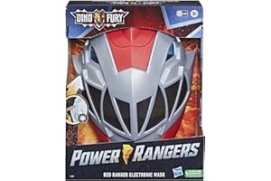Power Rangers, Dino Fury, Masque électronique Ranger Rouge, Article de déguisement
