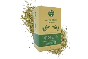 VEEGREEN Yerba mate Bio & Catuaba (250 g) | Origine Paraguay | Bevanda tonificante | Energia ricca di caffeina e antiossidanti | Disintossicante Da gustare con il Calabash o come tè | ilex paraguariensis
