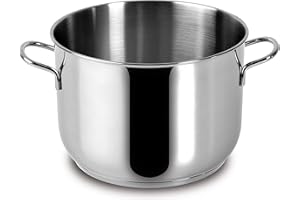 Lagostina Every Pentola Ø 22 cm in Acciaio Inox 18/10 con Fondo Lagoseal Plus, Esterno Satinato e Ampie Manicature, Adatta a Tutte le Fonti di Calore, Inclusa Induzione