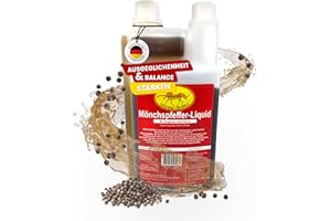 Scheidler horse-direkt Mönchspfeffer Liquid für Pferde 1000ml Hochdosiert – 100% Natürliches Ergänzungsfuttermittel für Rosse bei Stuten – Beruhigung bei Unruhe – Entspannung & Anti-Stress