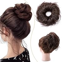 Elailite Chignon Capelli Extension Elastico Finti Neri Posticci Ricci Messy Hair Bun Updo Ponytail Extensions Coda di Cavallo