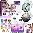 Craftinger Diy Resin Coaster Kit With 200Gm Epoxy Resin Moulds And More, Multicolor