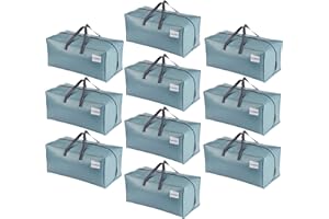 VENO 10 sztuk wytrzymałych bardzo dużych toreb do przeprowadzki z paskami plecakowymi, niezbędne rzeczy do przeprowadzki, przechowywanie ubrań, pakowanie, torby na pranie, wielokrotnego użytku i