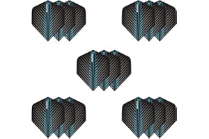 MageRabbit Darts Flights in 5 Colours, 15 Pieces Per Set, Durable Standard Dart Flights for Soft Tip Darts and Steel Tip Darts