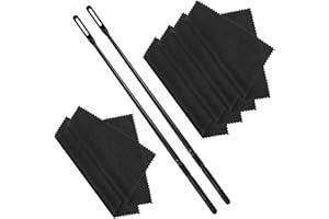 LUSOFIE Kit di pulizia per flauto, 2 pezzi, asta per la pulizia del flauto, 6 pezzi, panno per la pulizia del flauto, kit per la pulizia e la lucidatura di flauto, kit per la cura del flauto per strumenti