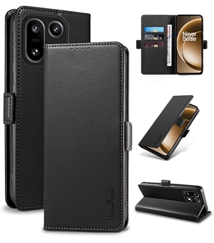 KUAFCASE Samsung Galaxy S22 Ultra 5G hoesje, flip lederen portemonnee hoesje Samsung S22 Ultra met Screen Protector [Kaartvak] [Magneet] [Stand] wallet case cover voor Samsung S22 Ultra, Zwart