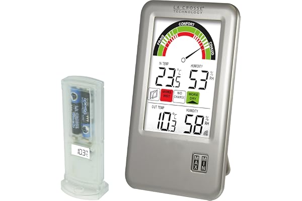 La Crosse Technology WS9070 Station de températures et d'hygrométries avec conforimètre - Argent