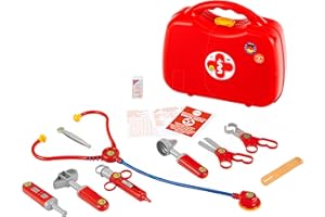 Theo Klein 4383 Arztkoffer | 14-teiliger Doktorkoffer mit Stethoskop, Thermometer, Spritze und praktischem Tragegriff | Maße: 28 cm x 9,5 cm x 22 cm | Spielzeug für Kinder ab 3 Jahren