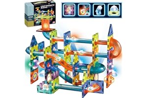 morkka Deluxe 110 sztuk magnetyczny zestaw do budowy dla dzieci, świecące magnetyczne bloki, kreatywna gra edukacyjna STEM dla chłopców i dziewcząt, wiek 3-12 lat, świetny pomysł na prezent