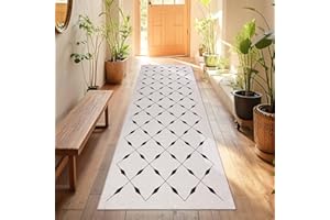 ‎TUKDAK TUKDAK Teppich Läufer Flur rutschfest 80x200cm, Weben Küchenteppich, Waschbar Flurläufer Modern, Teppichläufer, Küchenläufer, Flur Teppich, Flurteppich für Küche, Eingang, Wohnzimmer, Korridor