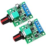 WayinTop 2Stücke PWM Motor Drehzahlsteller DC 1,8V 3V 5V 6V 12V 2A 1803BK Einstellbarer Geschwindigkeitsregler Niederspannung