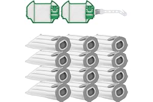 Arcets Kit 12 Sacchetti in Microfibra compatibile per Folletto VK7S VK7 FP7S FP7-12 Sacchetti Aspirapolvere + 2 Filtro Motore