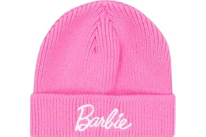 Czapka Barbie | Dziecięca Czapka Beanie | Czapki Dla Dziewczynek | Zimowe Czapki I Nakrycia Głowy Dla Dziewczynek | Rozmiar Uniwersalny Różowa