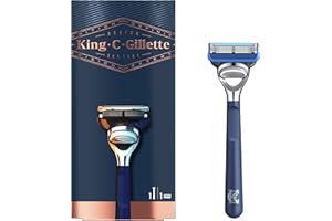 King C. Gillette Máquina de Afeitar Hombre con Precisión Integrada + 1 Cuchilla de Recambio, idea de regalo para Hombre