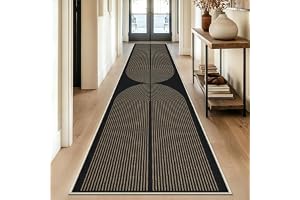 Capslpad Matta, löpare, hall, 80 x 400 cm, tvättbar gångmatta | Halkfri köksmatta jute utseende matta kökslöpare korridor löp