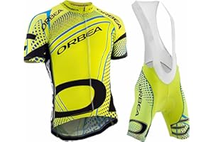 louizumify Maillots de ciclismo de manga corta para hombre Conjunto de ropa de verano, culottes de ciclismo con acolchado de gel 3D