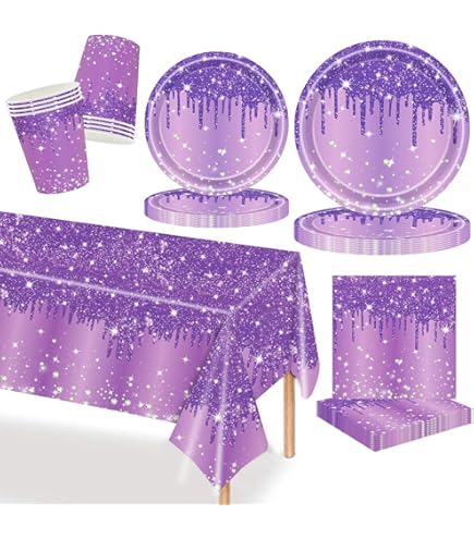 Set Stoviglie Rosa Per Feste – 40 Pezzi: Piatti, Bicchieri, Tovaglioli, Usa E Getta, Per Compleanni E Matrimoni - 4