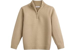 Arshiner Suéter para niño suéter de Punto Ligero y Casual con Cremallera para otoño e Invierno suéter para niños, 5-14 años