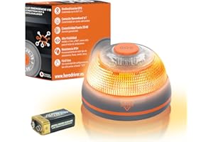Hero Driver LED Baliza V16 Conectada y Geolocalizada Certificada DGT 3.0 – Sin cuotas hasta 2040 – Luz Emergencia coche - Uso obligatorio en España – Tarjeta Vodafone SIM incluida gratis