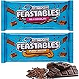 Milk Chocolate Bar Feastables Mrbeast 60g & Peanut Butter 60g Creamy, Healthy Snack Individually Wrapped Bars for Dessert, Snacks Treats for Kids Small Gifts Presents for Women Mens Gift Set