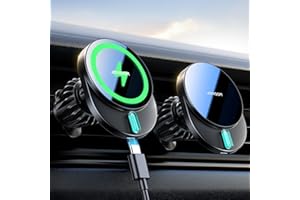 JOYROOM Support Telephone Voiture Induction 15W Charge Rapide, Chargeur Magsafe Voiture sans Fil Grille d'Aération, Chargeur Induction Voiture Magnetique pour iPhone 17/16/15/14/13/12 Air Pro Max