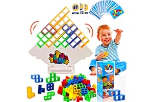 Binggunyo Tetra Tower Gioco Stacking Blocks Balance Puzzle Board Assemblaggio Mattoni Tetra Tower Tetra Tower Balance Game Blocchi Di Costruzione Russi Gioco Tetris Stacking Blocks Gioco (32pcs)