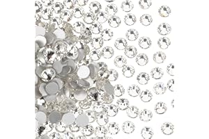 Jollin - strass da incollare con base piatta, in vetro con taglio a diamante, cristallo., SS16 1440pcs